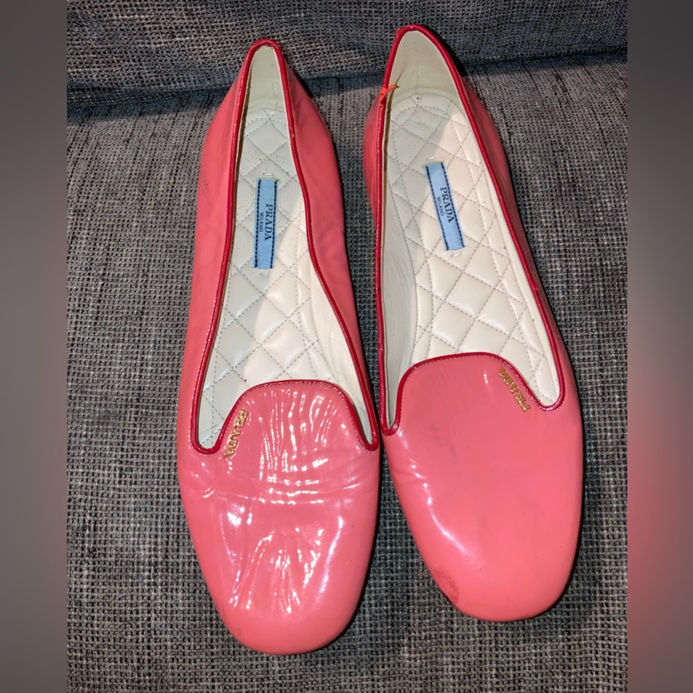 Prada patent leather flats